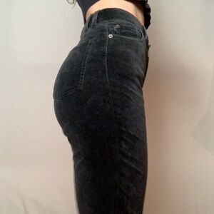 Y2K Lauren Ralph Lauren High Rise Black Velvet Pants 4P